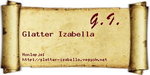 Glatter Izabella névjegykártya